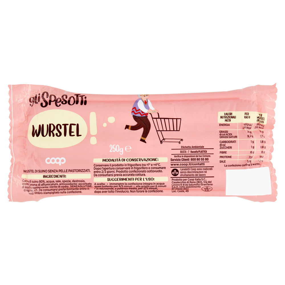 WURSTEL GLI SPESOTTI COOP G 250 - 0