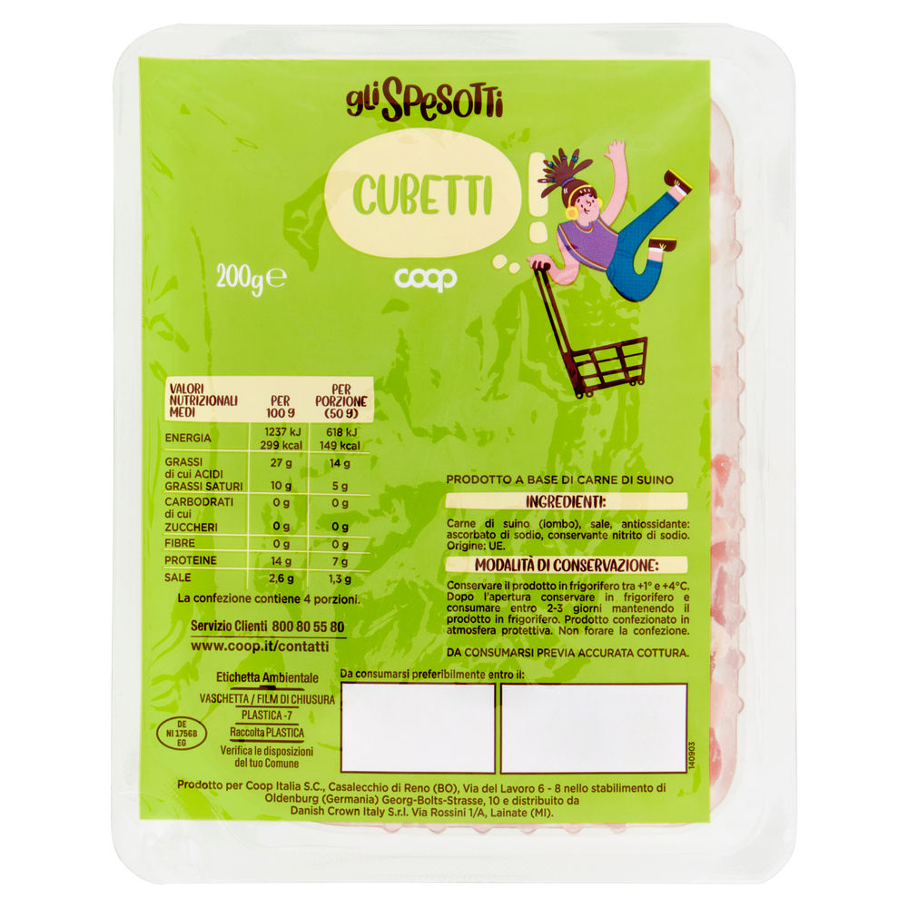 Cubetti dolci di suino gli spesotti coop g 200