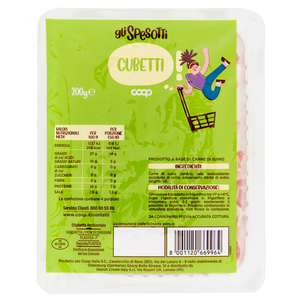 CUBETTI DOLCI DI SUINO GLI SPESOTTI COOP G 200 - 2