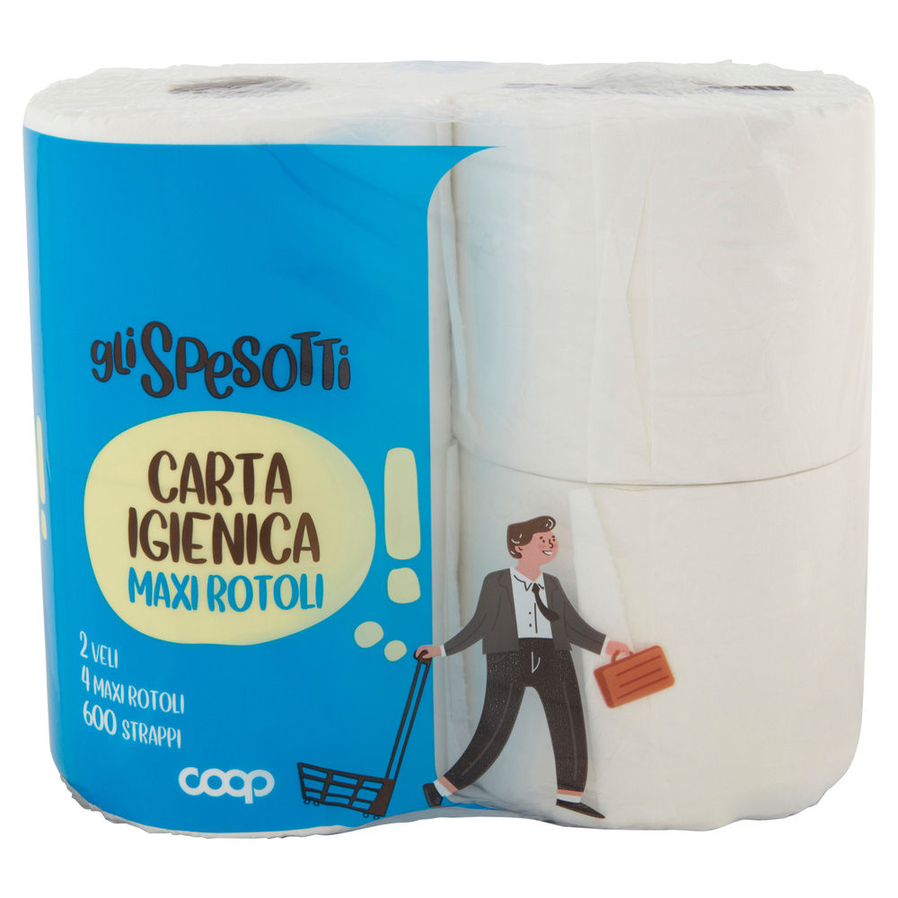 CARTA IGIENICA GLI SPESOTTI COOP MAXIROTOLI FSC 2VELI 600STRAPPI PZ 4 - 5
