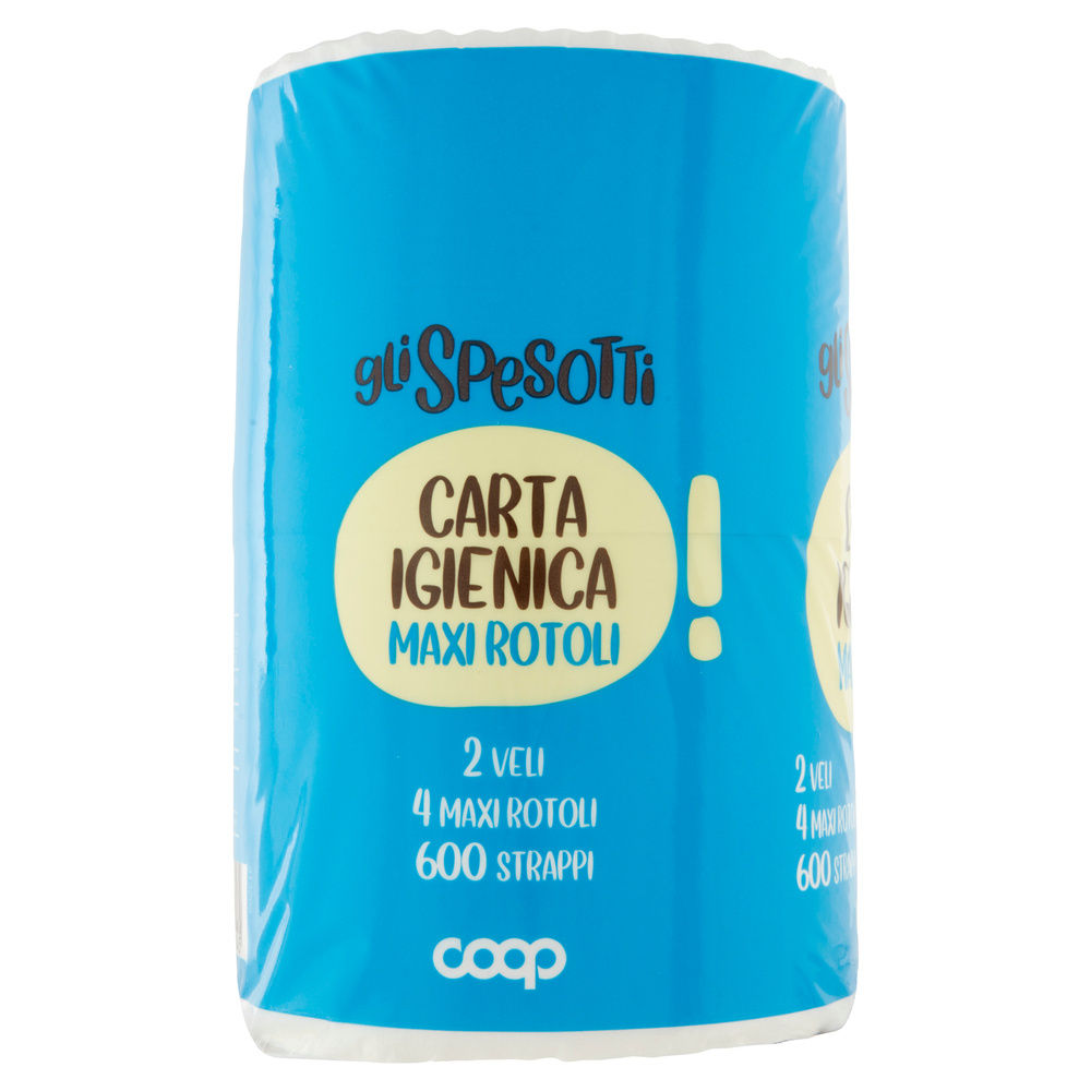 CARTA IGIENICA GLI SPESOTTI COOP MAXIROTOLI FSC 2VELI 600STRAPPI PZ 4 - 7