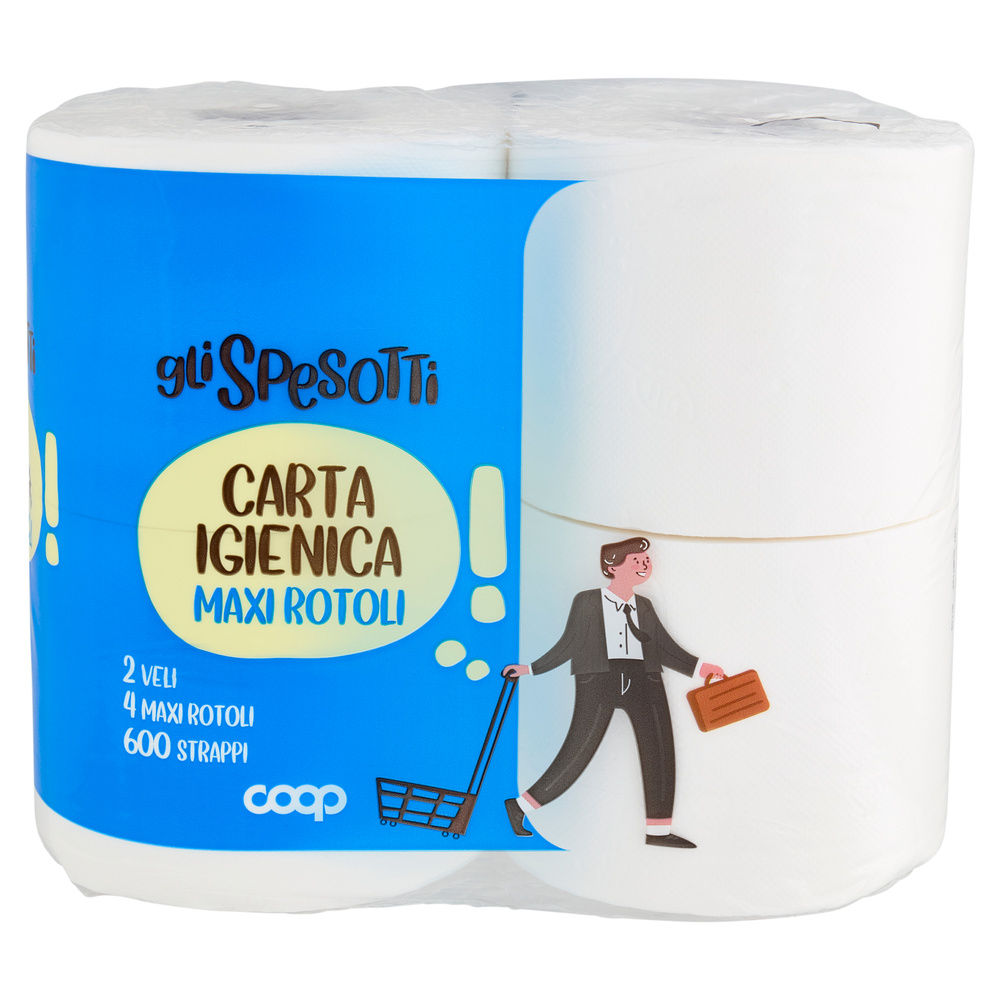 CARTA IGIENICA GLI SPESOTTI COOP MAXIROTOLI FSC 2VELI 600STRAPPI PZ 4 - 16