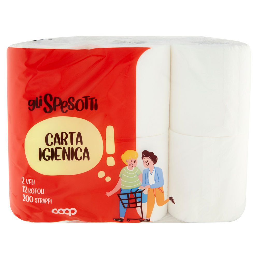 CARTA IGIENICA GLI SPESOTTI COOP FSC 2VELI 200STRAPPI PZ 12 - 2