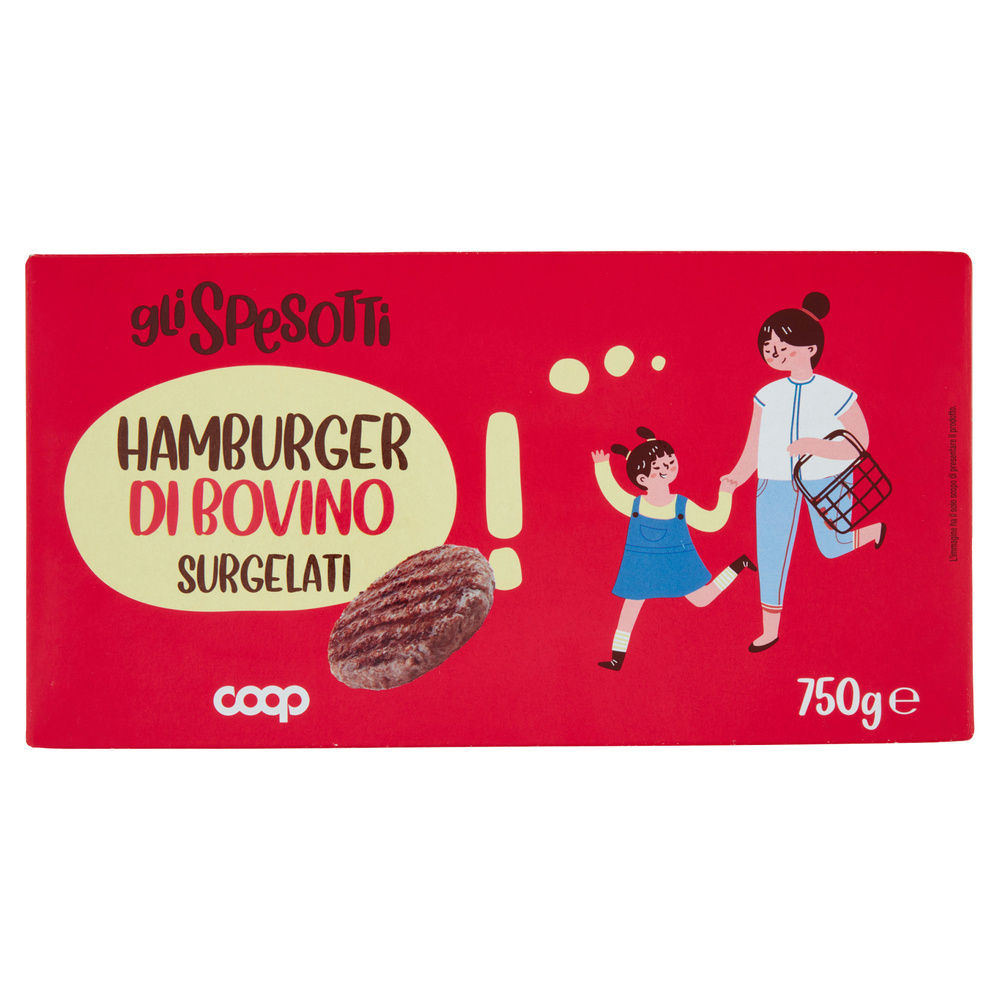 HAMBURGER DI BOVINO SURGELATI GLI SPESOTTI COOP PZ10 G 750 - 3