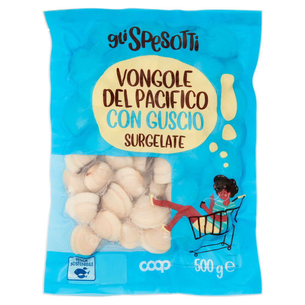 VONGOLE DEL PACIFICO CON GUSCIO COTTE GLI SPESOTTI COOP G 500 - 0