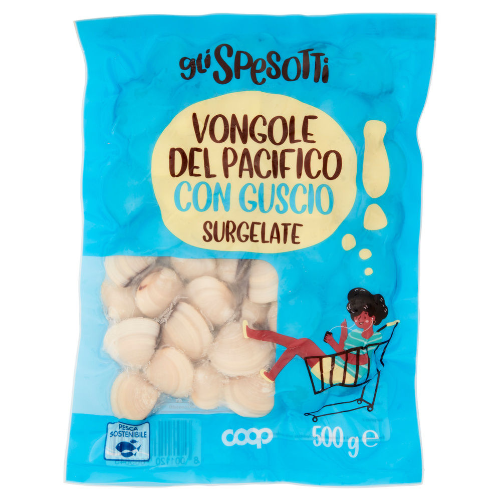 VONGOLE DEL PACIFICO CON GUSCIO COTTE GLI SPESOTTI COOP G 500 - 2
