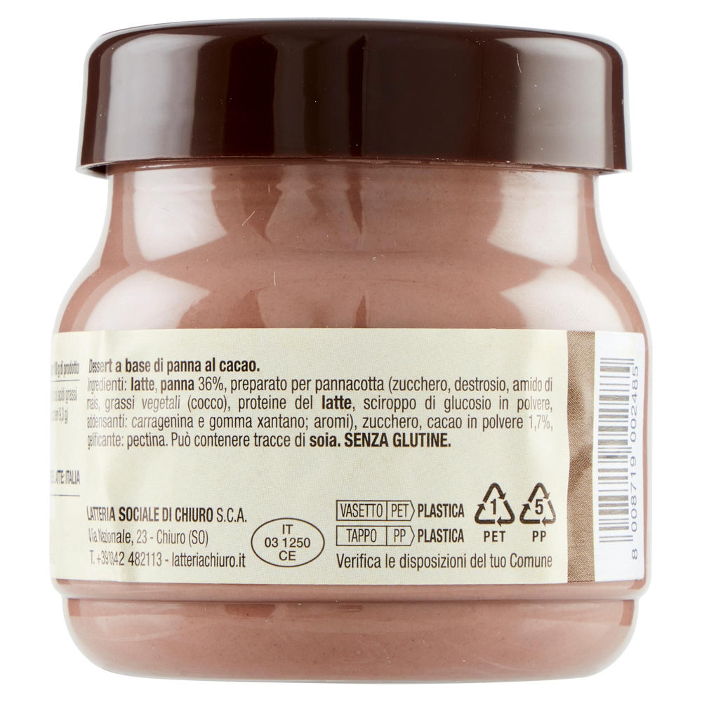 PANNA GHIOTTA CACAO 120 G.LATTERIA DI CHIURO - 1