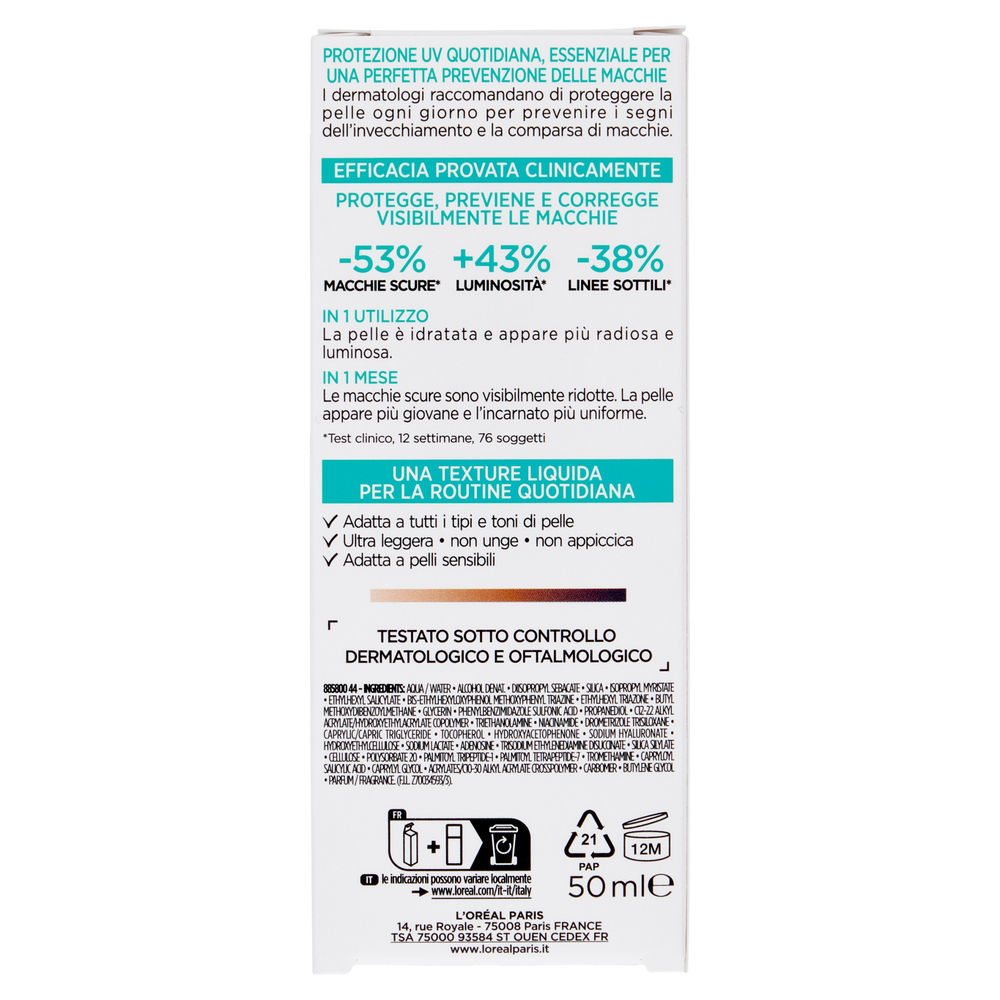 CREMA FLUIDA L'OREAL UV BRIGHT REVEAL NIACINAMIDE ML 50 - 1