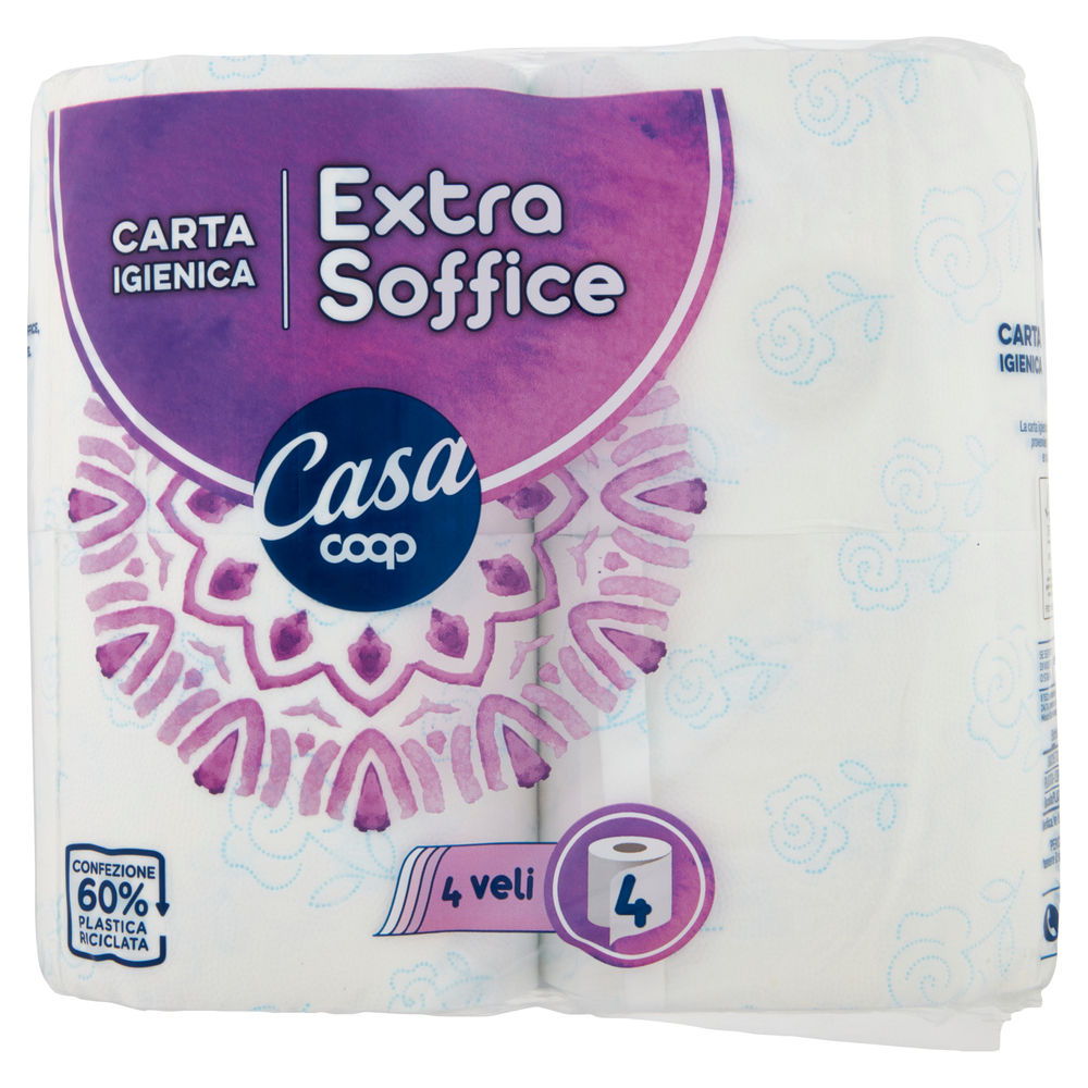 CARTA IGIENICA COOP CASA EXTRA SOFFICE 4VELI 160STRAPPI FSC PZ 4 - 1