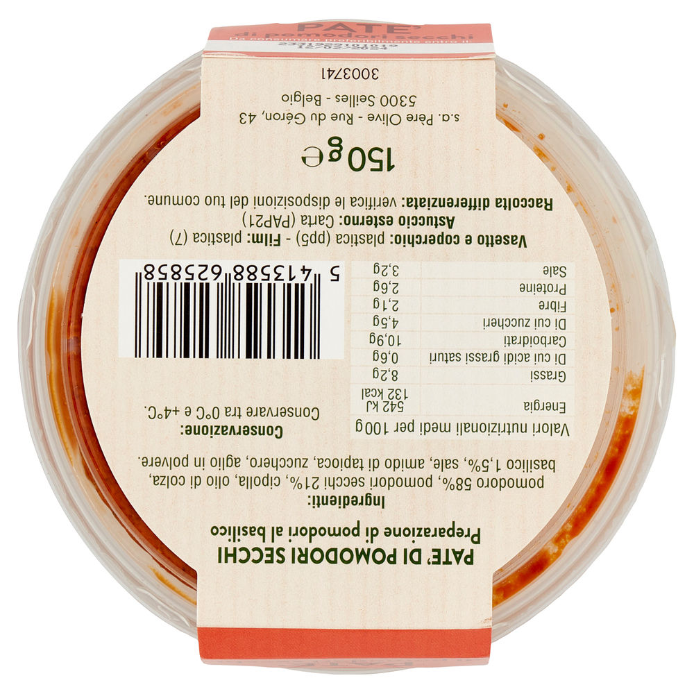 PATÈ DI POMODORI SECCHI PÈRE OLIVE  G 150 - 1