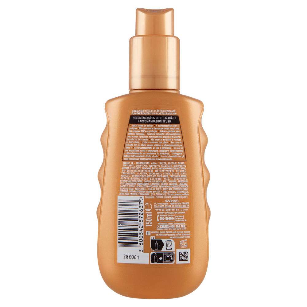 SOLARE SPRAY GARNIER AMBRE SOLAIRE IDEAL BRONZE SPF30 ML 150 - 1