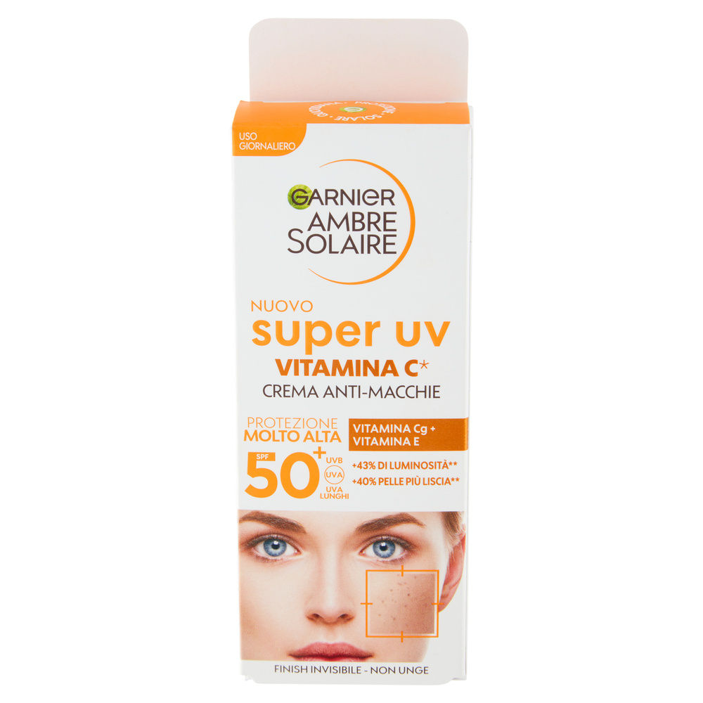 SOLARE VISO GARNIER AMBRE SOLAIRE ANTIMACCHIE VITAMICA C SPF50+ ML 40 - 2