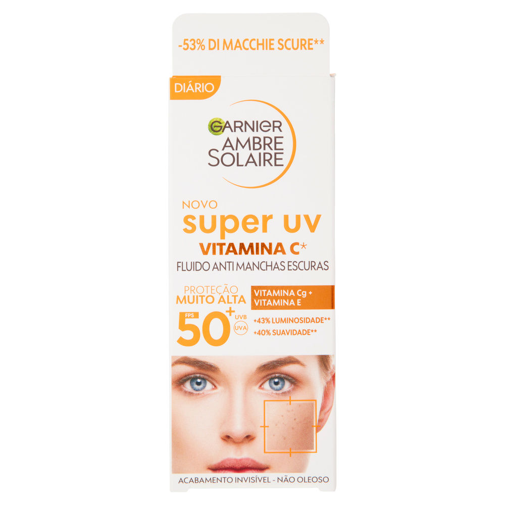 SOLARE VISO GARNIER AMBRE SOLAIRE ANTIMACCHIE VITAMICA C SPF50+ ML 40 - 1