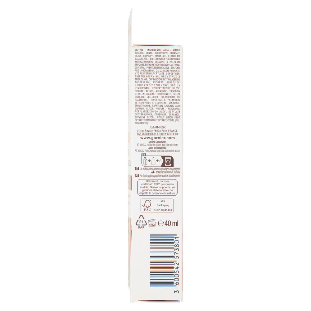 SOLARE VISO GARNIER AMBRE SOLAIRE ANTIMACCHIE VITAMICA C SPF50+ ML 40 - 5