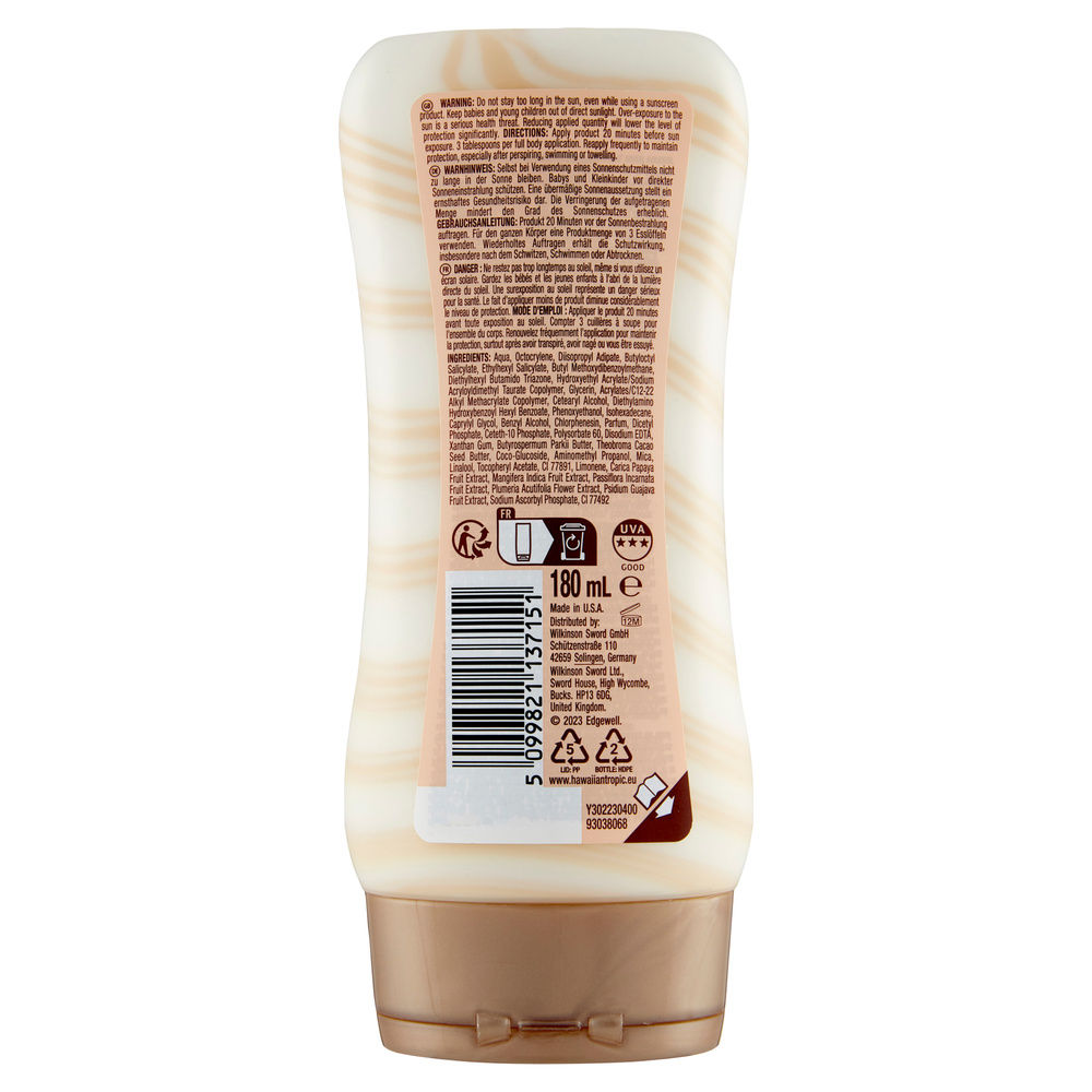 LOZIONE SOLARE HAWAIIAN TROPIC HYDRATING PROTECTION SPF50 ML 180 - 1