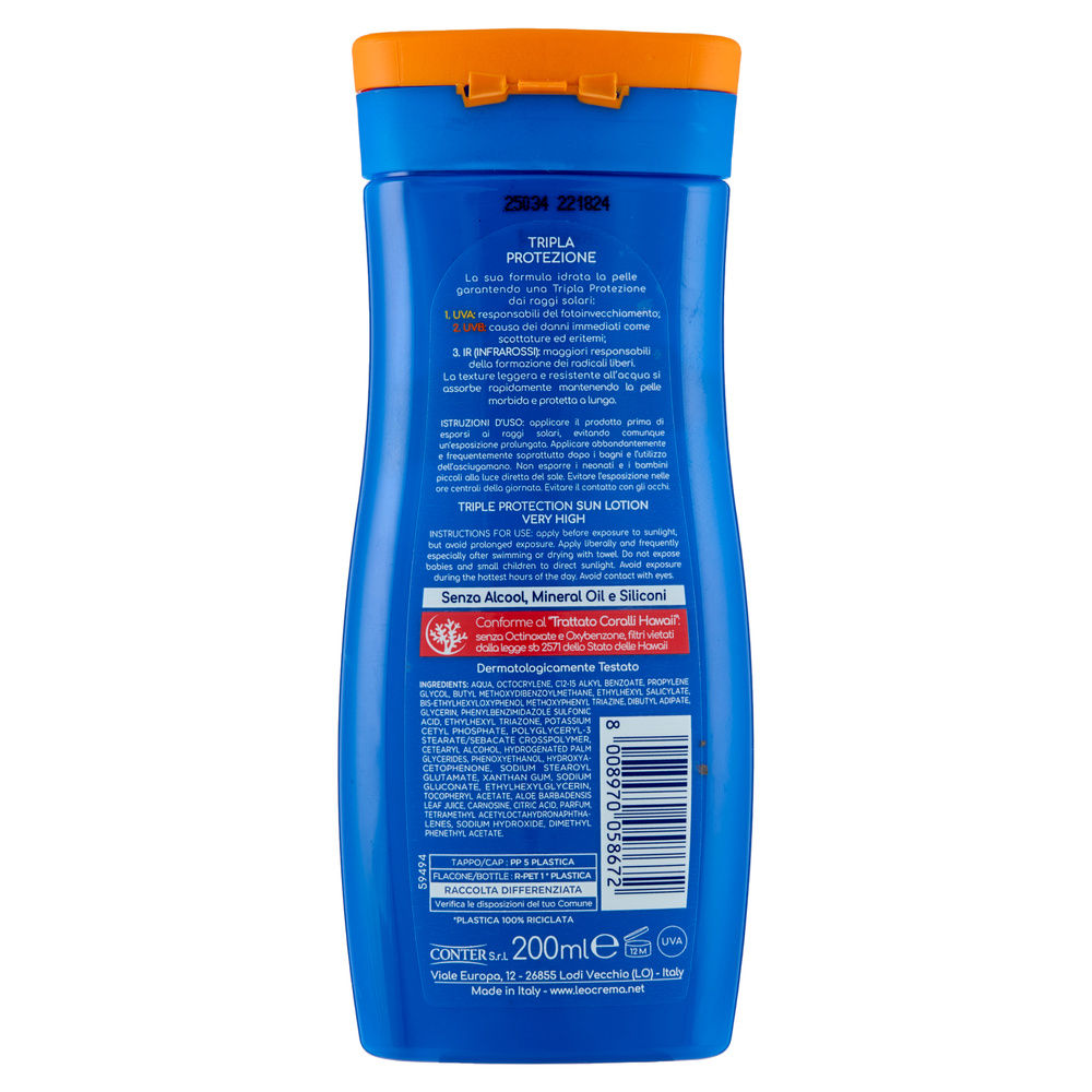 SOLARE LATTE LEOCREMA IDRATANTE SPF50+ ML 200 - 1