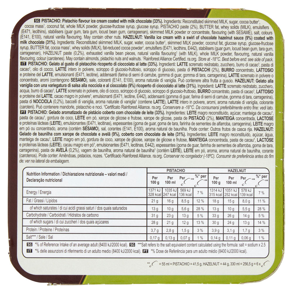 MAGNUM MINI PISTACCHIO/GIANDUIA X6 G 256 - 1