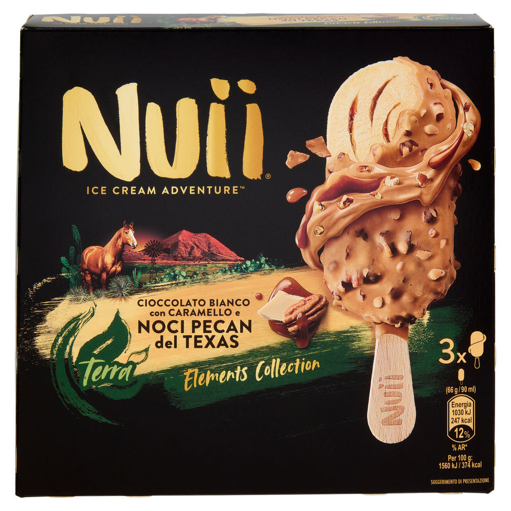 GELATO CIOCCOLATO BIANCO CON CARAMELLO E NOCI PECAN DEL TEXAS NUII PZ 3 G 198 - 2