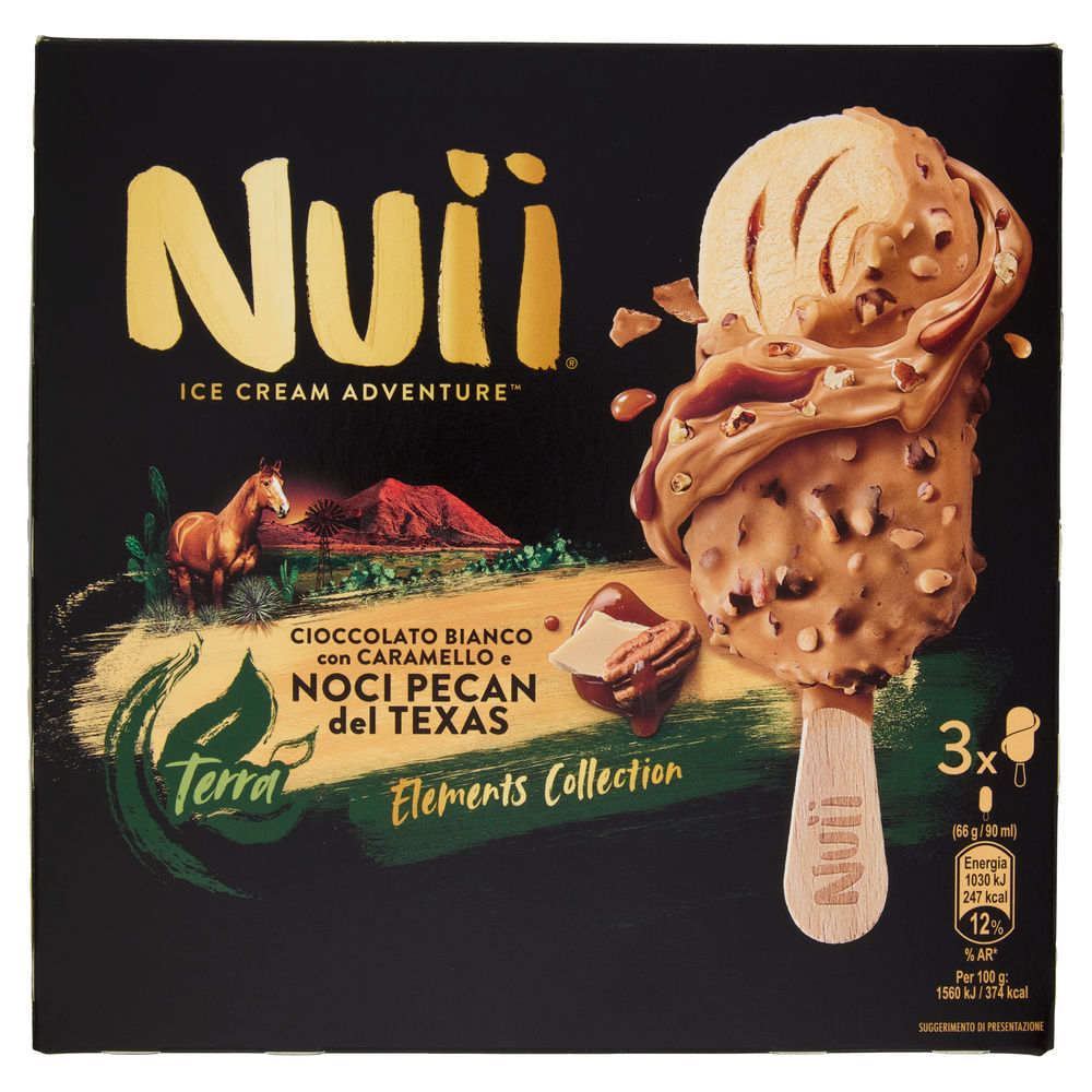 GELATO CIOCCOLATO BIANCO CON CARAMELLO E NOCI PECAN DEL TEXAS NUII PZ 3 G 198 - 7
