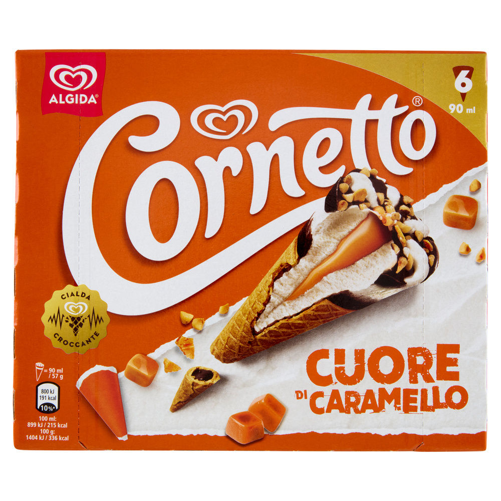 CORNETTO CUORE CARAMELLO ALGIDA PZ 6 G 342 - 0