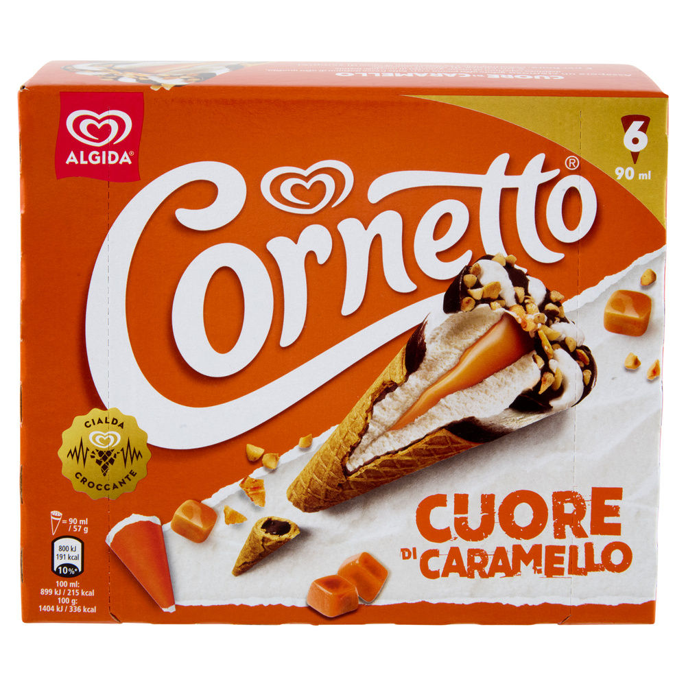 CORNETTO CUORE CARAMELLO ALGIDA PZ 6 G 342 - 2