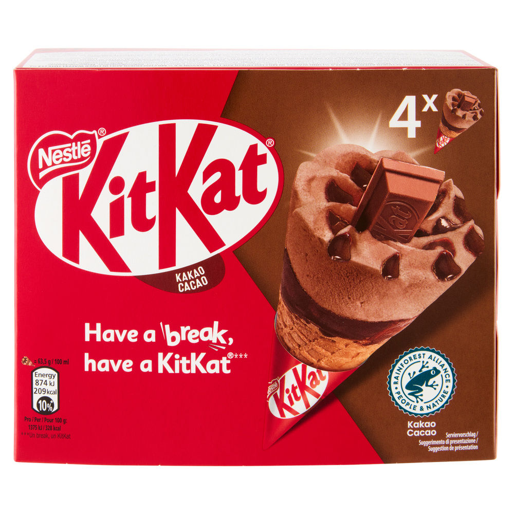 CONO GELATO AL CACAO KIT KAT PZ4 G 254 - 2
