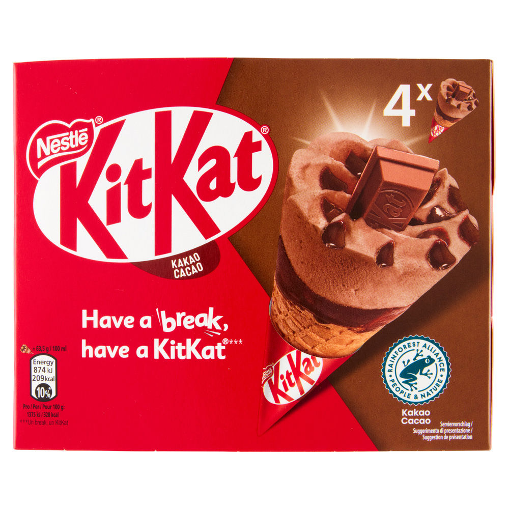 CONO GELATO AL CACAO KIT KAT PZ4 G 254 - 7