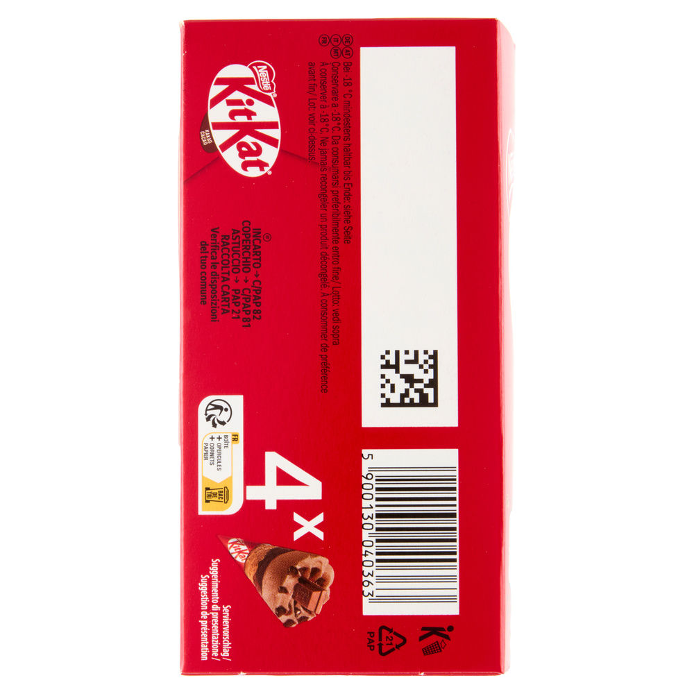 CONO GELATO AL CACAO KIT KAT PZ4 G 254 - 6