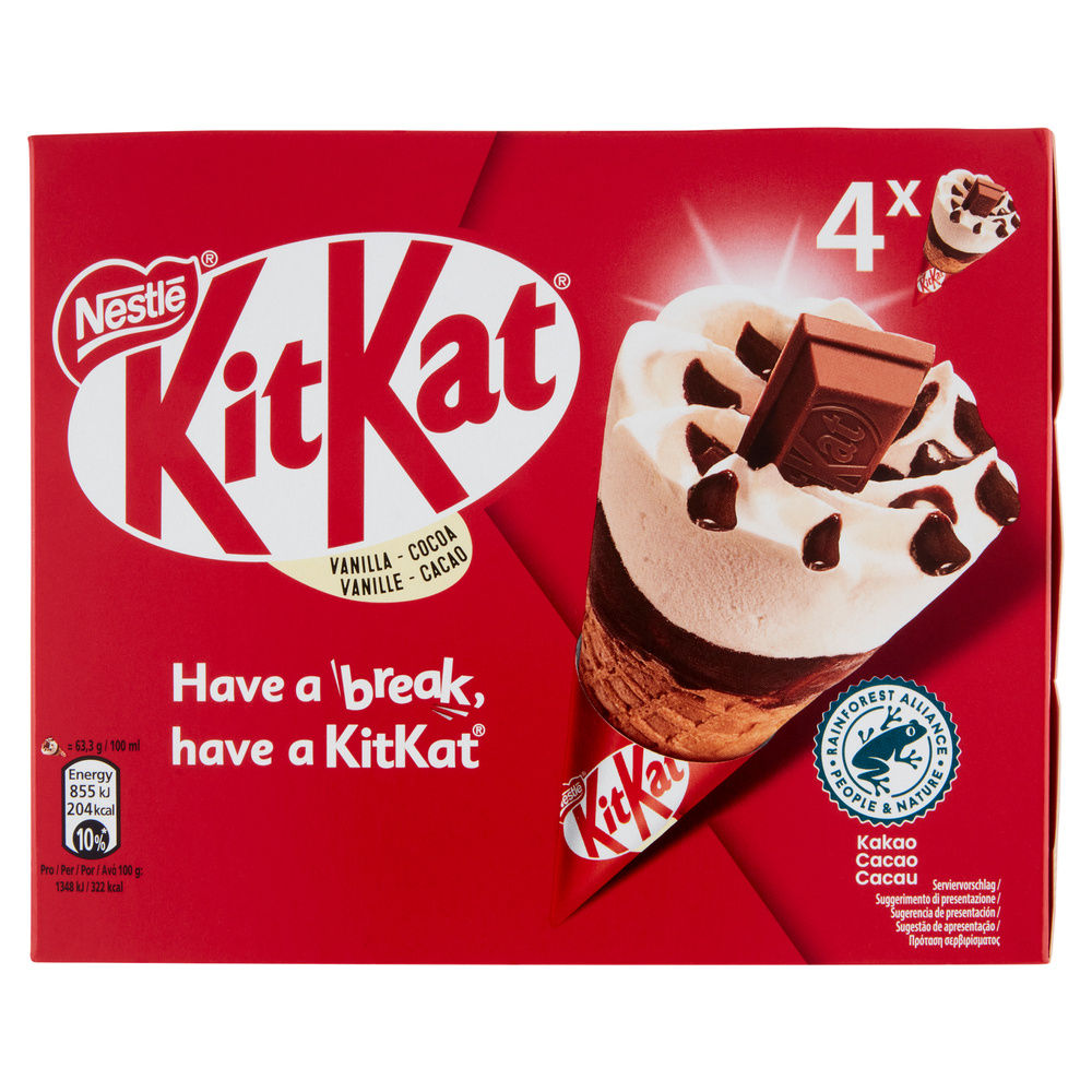 CONO GELATO ALLA VANIGLIA KIT KAT PZ4 G 253 - 0