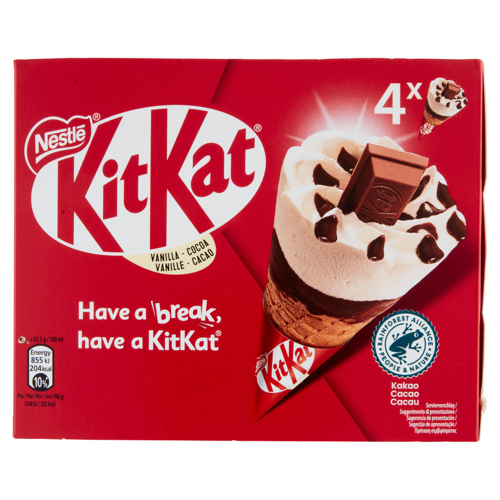 CONO GELATO ALLA VANIGLIA KIT KAT PZ4 G 253 - 7