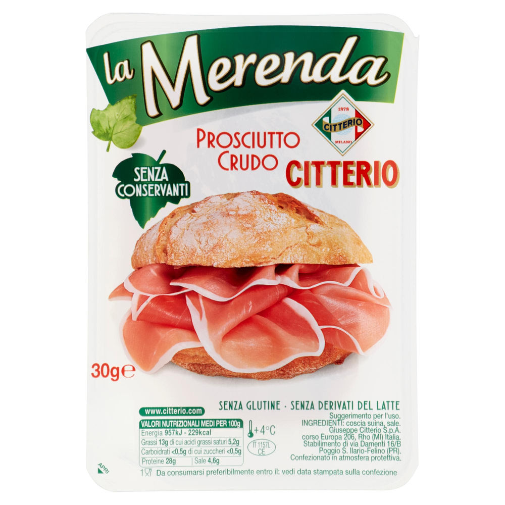 PROSCIUTTO CRUDO MERENDA CITTERIO VASCHETTA GR 30 - 0
