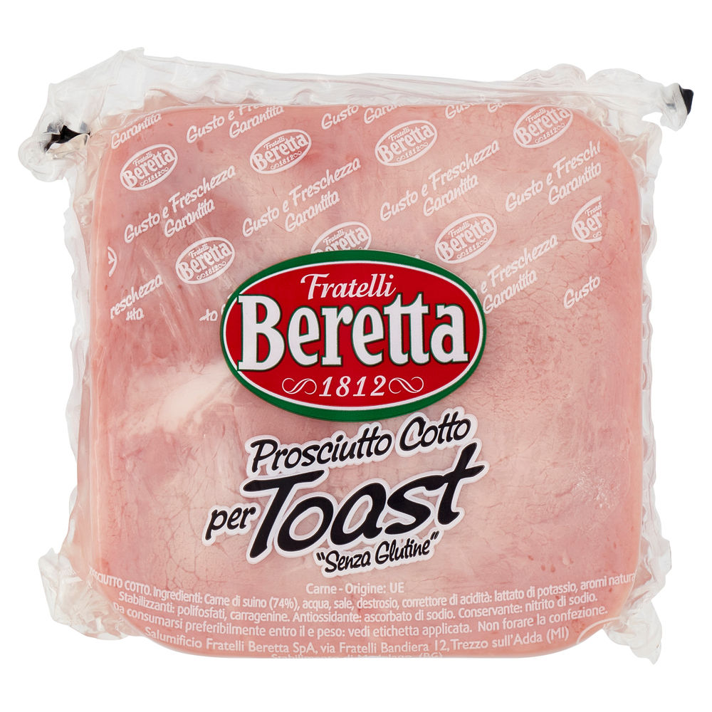 Prosciutto cotto toast trancio beretta sv gr 400