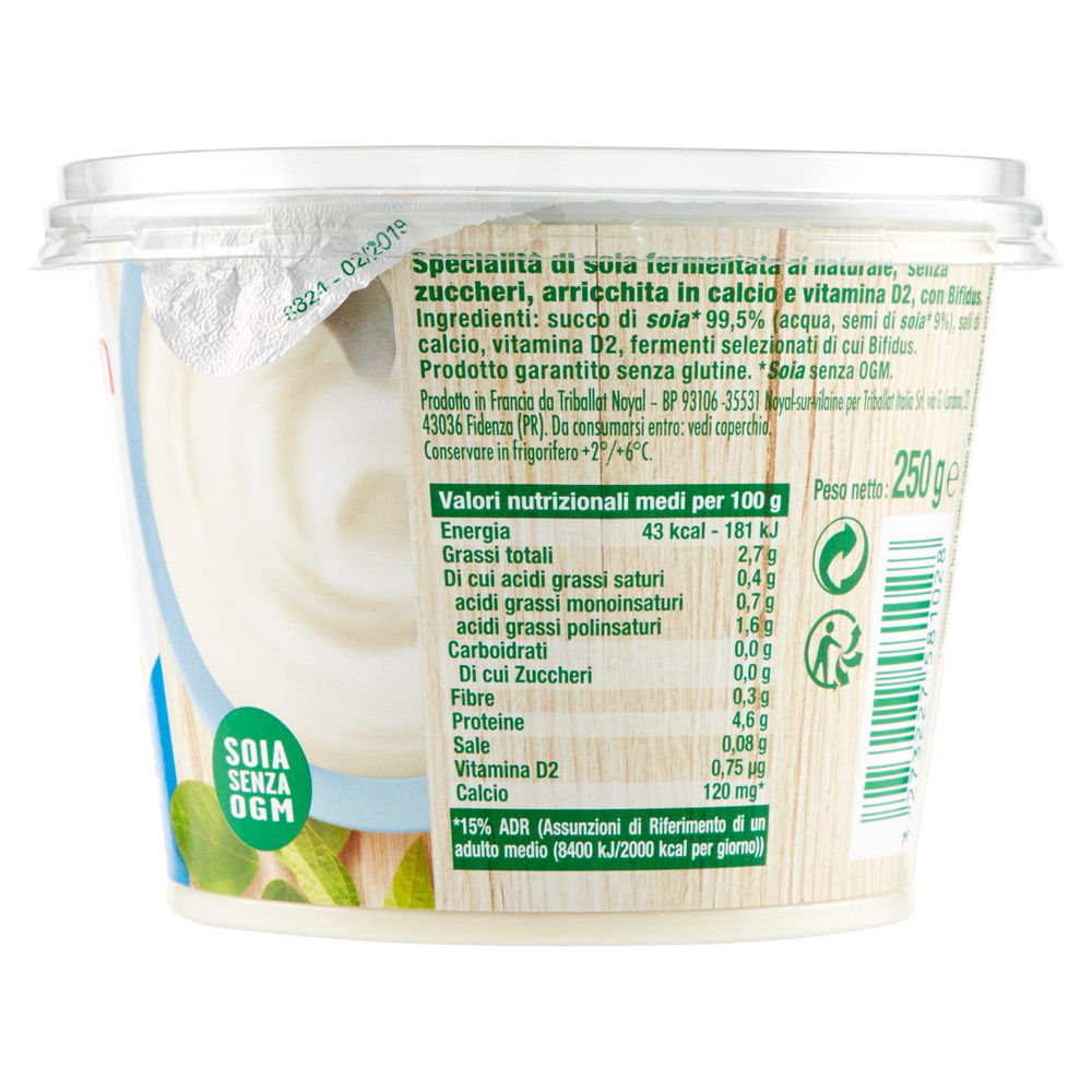 SOJASUN BIFIDUS BIANCO NATURALE CON CALCIO SENZA ZUCCHERO BARATTOLO G 250 - 4
