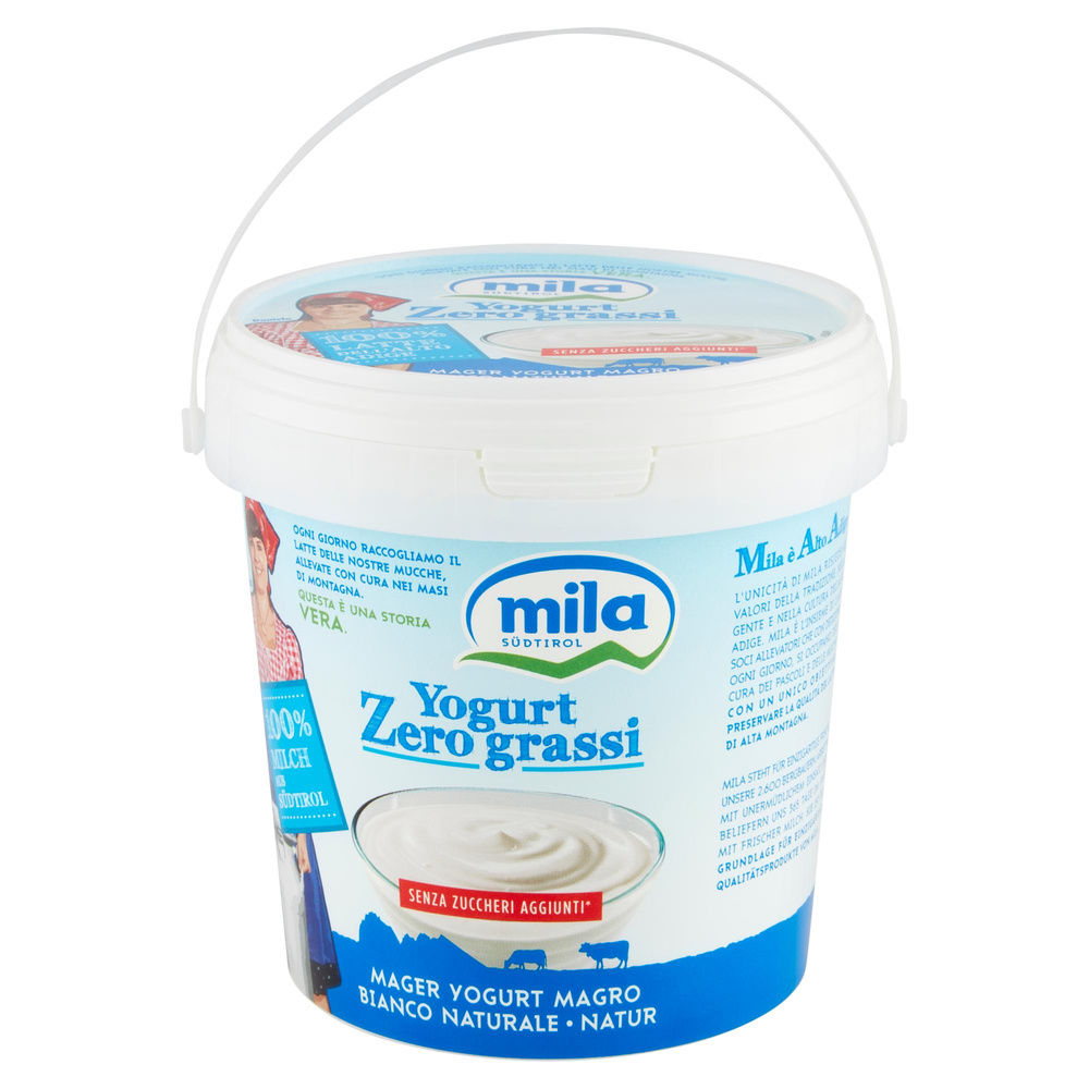 YOGURT MAGRO NATUR MILA ZERO GRASSI BIANCO VASO KG.1 - 6
