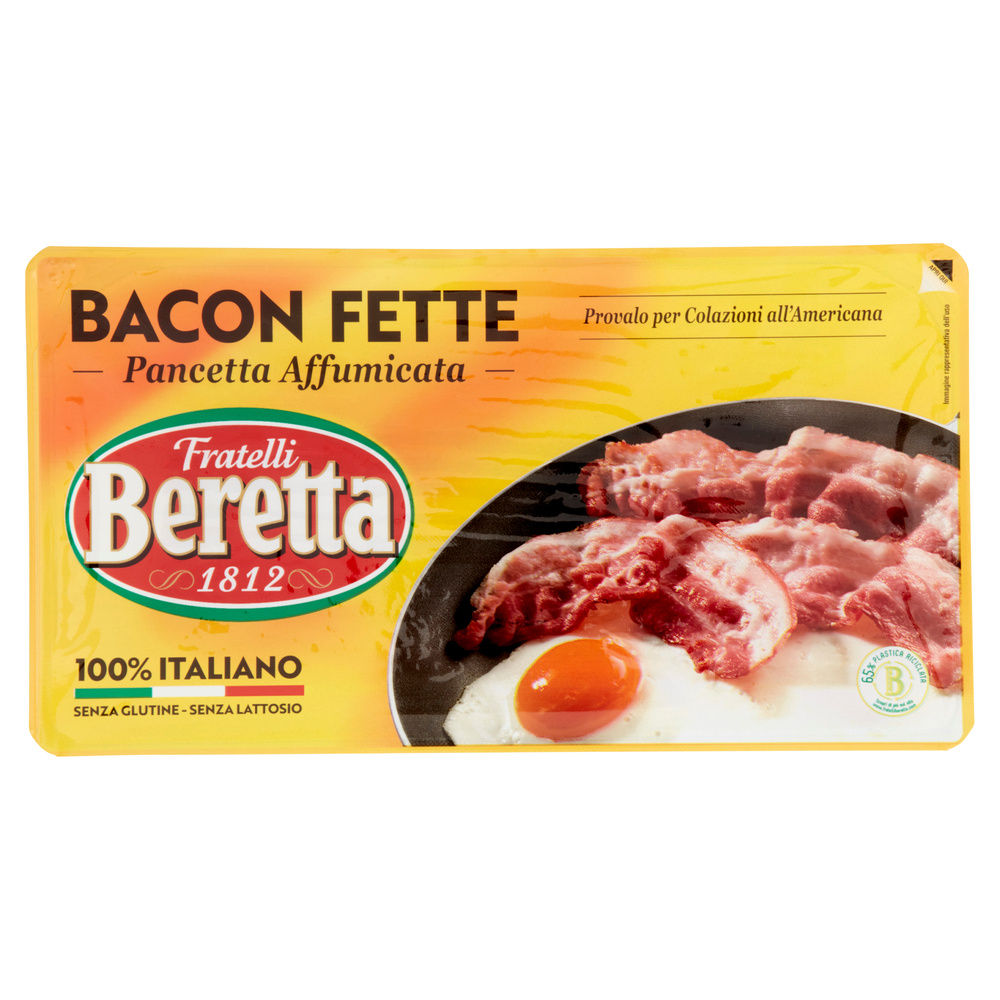 PANCETTA AFFUMICATA BACON AFFETTATA BERETTA VASCHETTA G 100 - 2