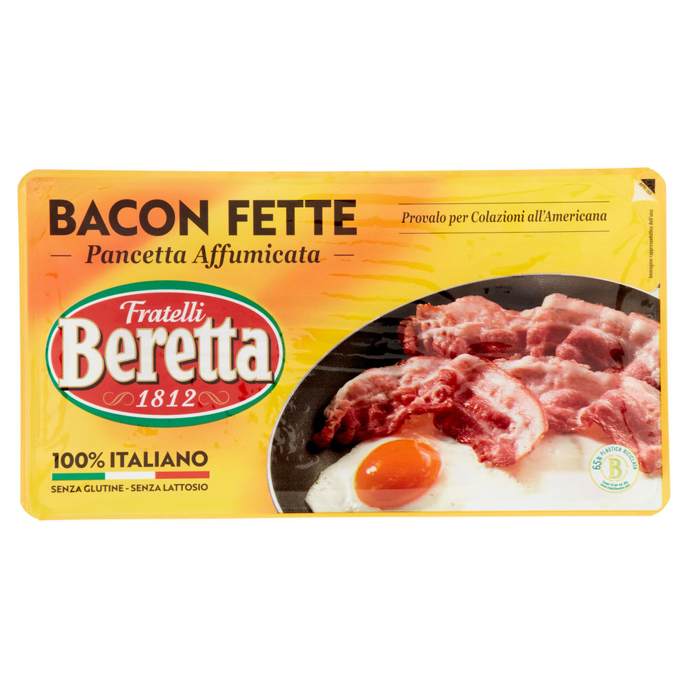 PANCETTA AFFUMICATA BACON AFFETTATA BERETTA VASCHETTA G 100 - 0