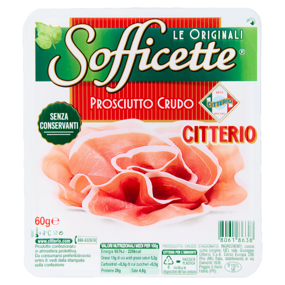 PROSCIUTTO CRUDO SOFFICETTE CITTERIO VASCHETTA G 60 - 2