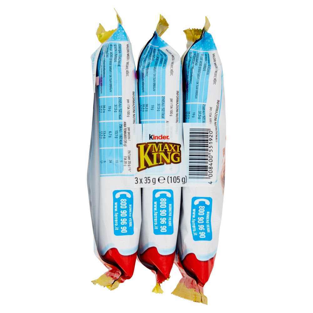 KINDER MAXI KING FERRERO X3 105 G - 6