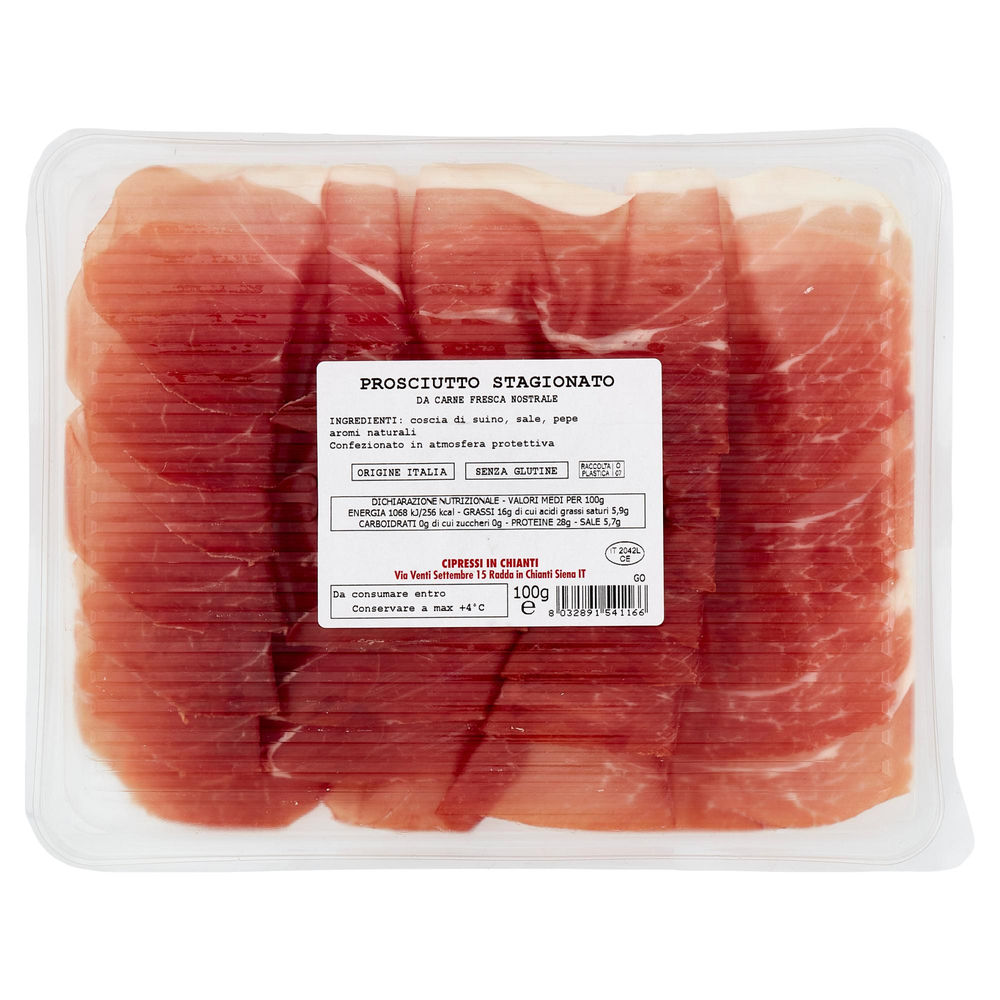 PROSCIUTTO CRUDO CIPRESSI IN CHIANTI VASCHETTA GR 100 - 1