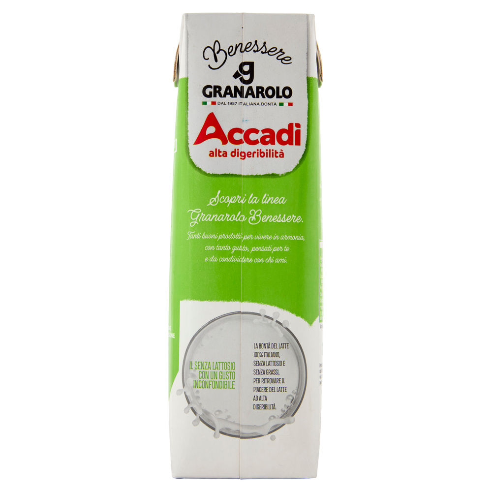 LATTE UHT SCREMATO ACCADI' GRANAROLO VITAMINE FUORI FRIGO BOTTIGLIA 1L - 1