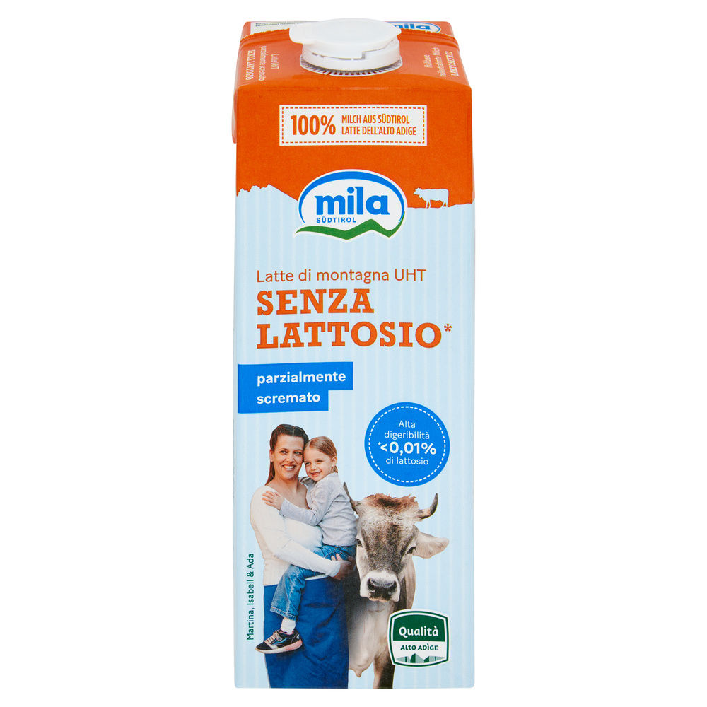 LATTE UHT PS SENZA LATTOSIO MILA BRICK CON TAPPO 1L 0000 - 2