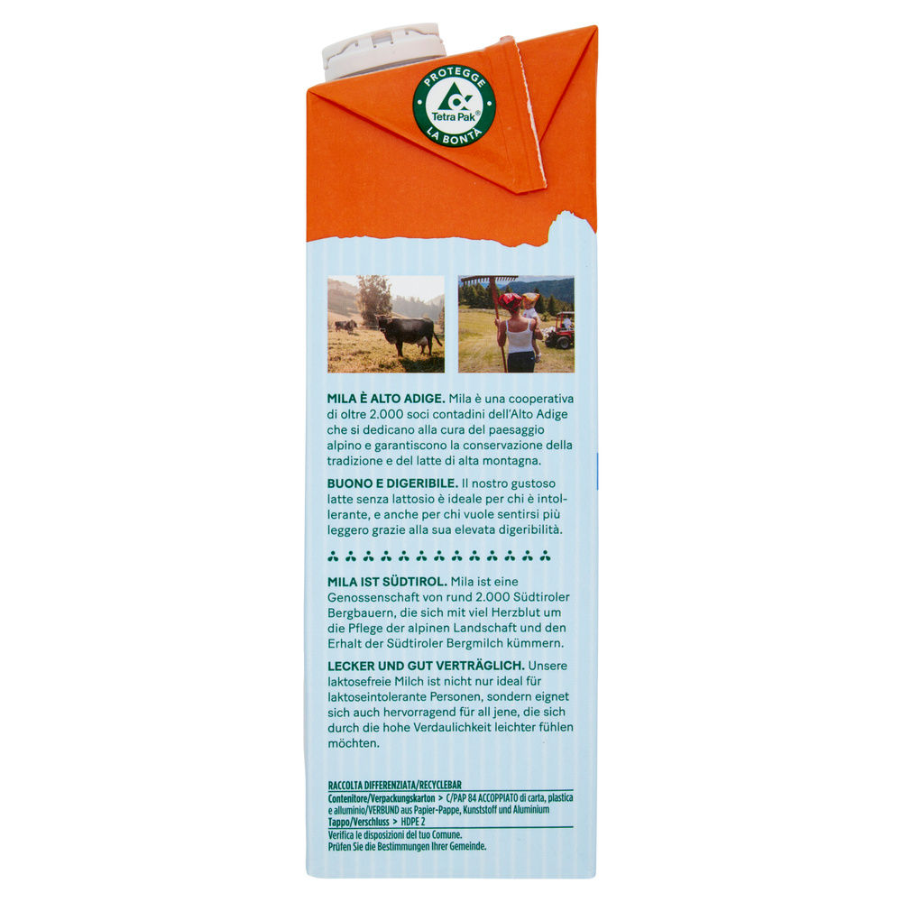 LATTE UHT PS SENZA LATTOSIO MILA BRICK CON TAPPO 1L 0000 - 4