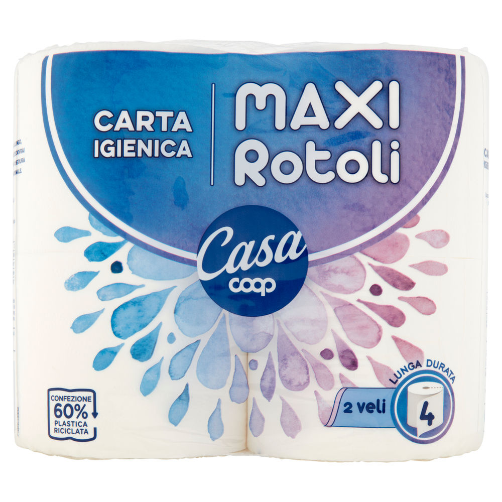 CARTA IGIENICA COOP CASA MAXIROTOLI FSC 2VELI 500STRAPPI PZ 4 - 0