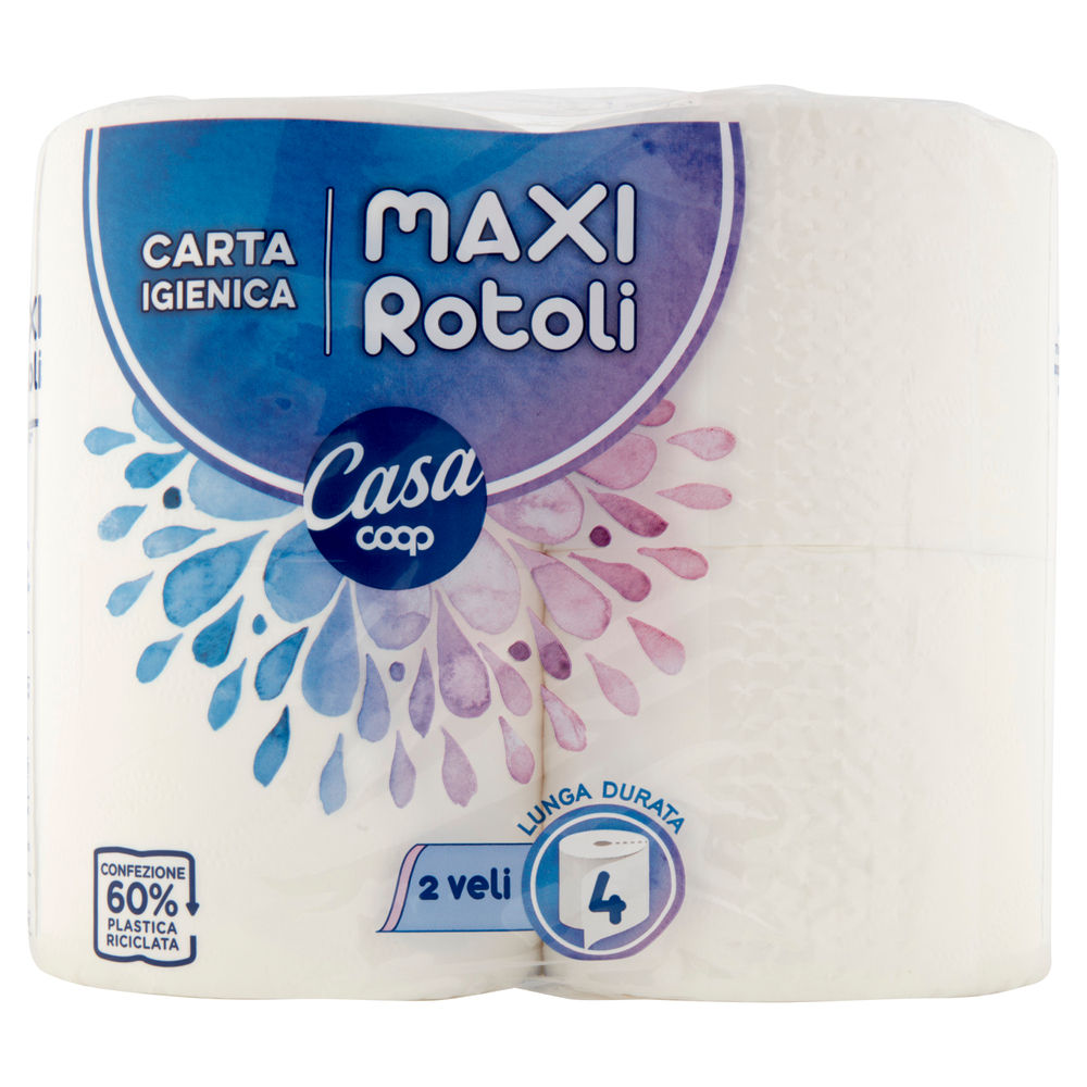CARTA IGIENICA COOP CASA MAXIROTOLI FSC 2VELI 500STRAPPI PZ 4 - 1