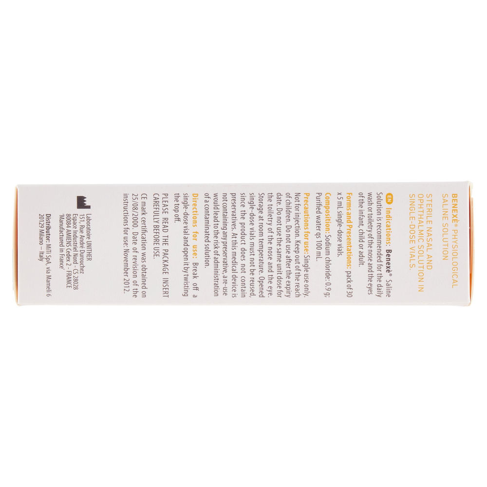 SOLUZIONE NASALE BENEXE' FIALE 30FLX5ML SCATOLA ML.150 - 7