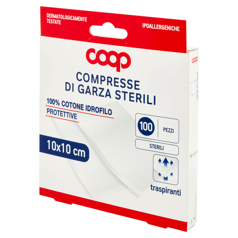 COMPRESSE GARZA STERILE 10X10CM COOP PZ 100 - 7