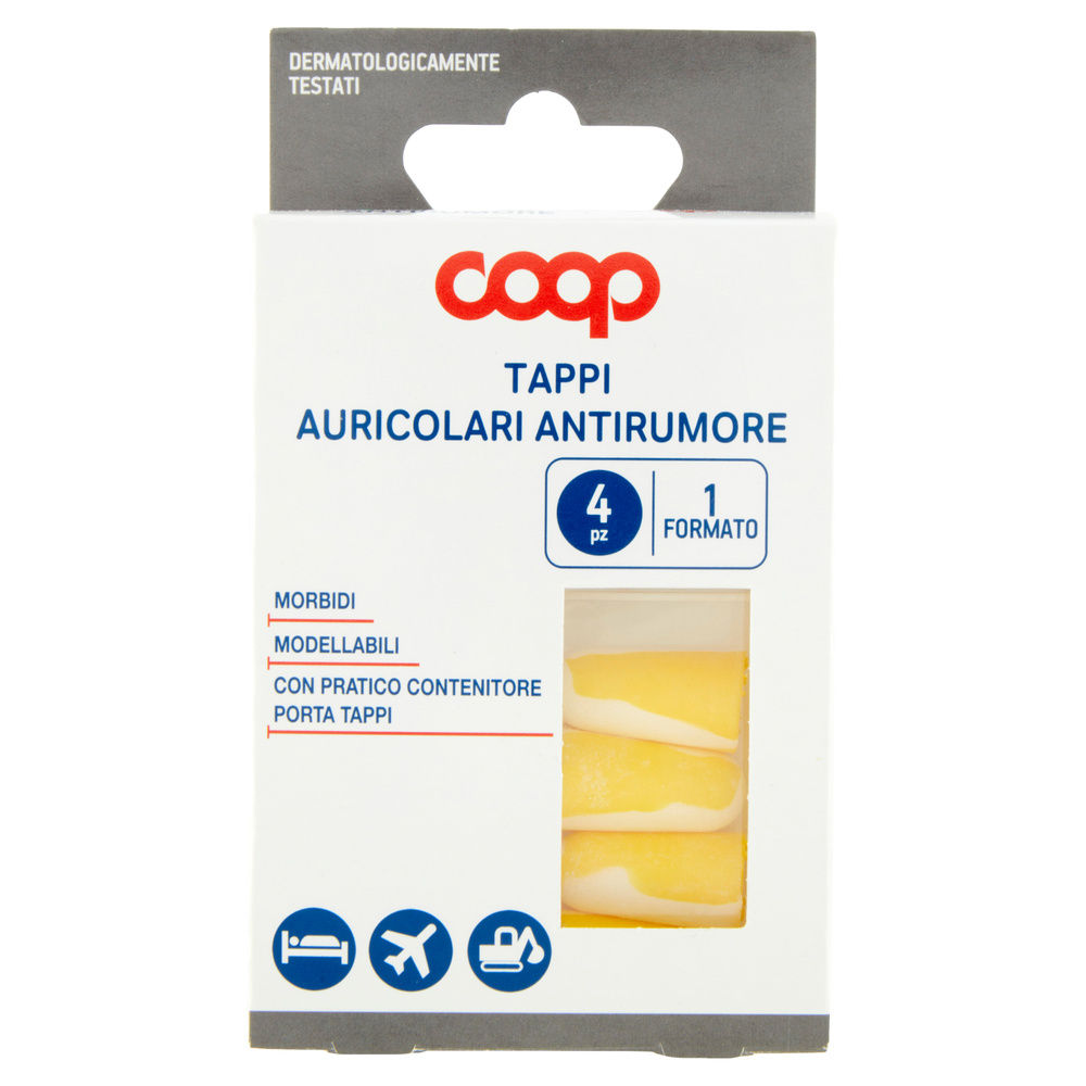 TAPPI AURICOLARI ANTIRUMORE CON CONTENITORE COOP PZ 4 - 3
