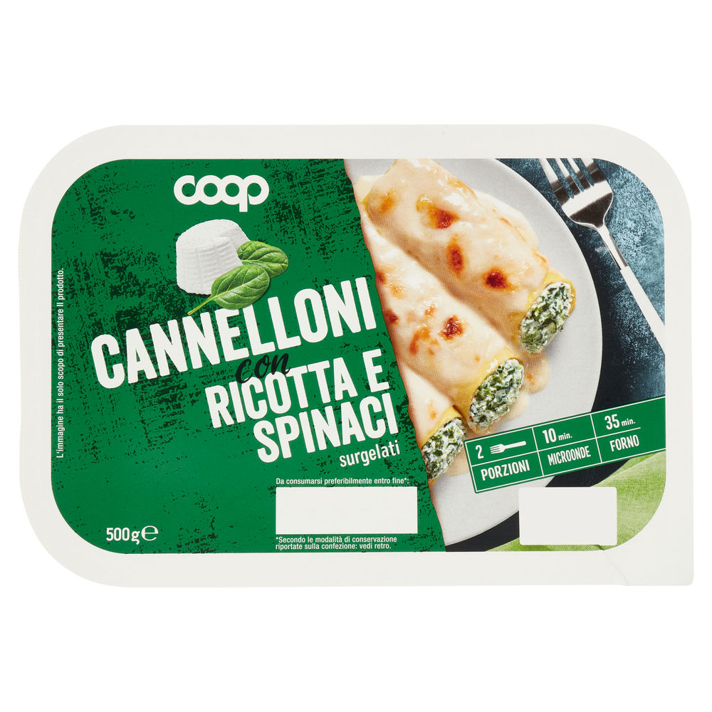 CANNELLONI CON RICOTTA E SPINACI COOP SURG. VASCHETTA SURG. G 500 - 0