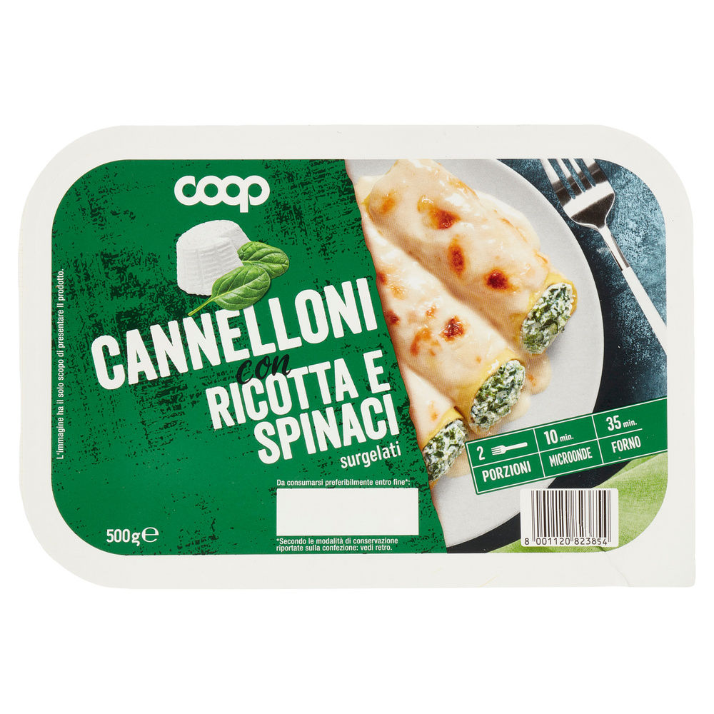 CANNELLONI CON RICOTTA E SPINACI COOP SURG. VASCHETTA SURG. G 500 - 2