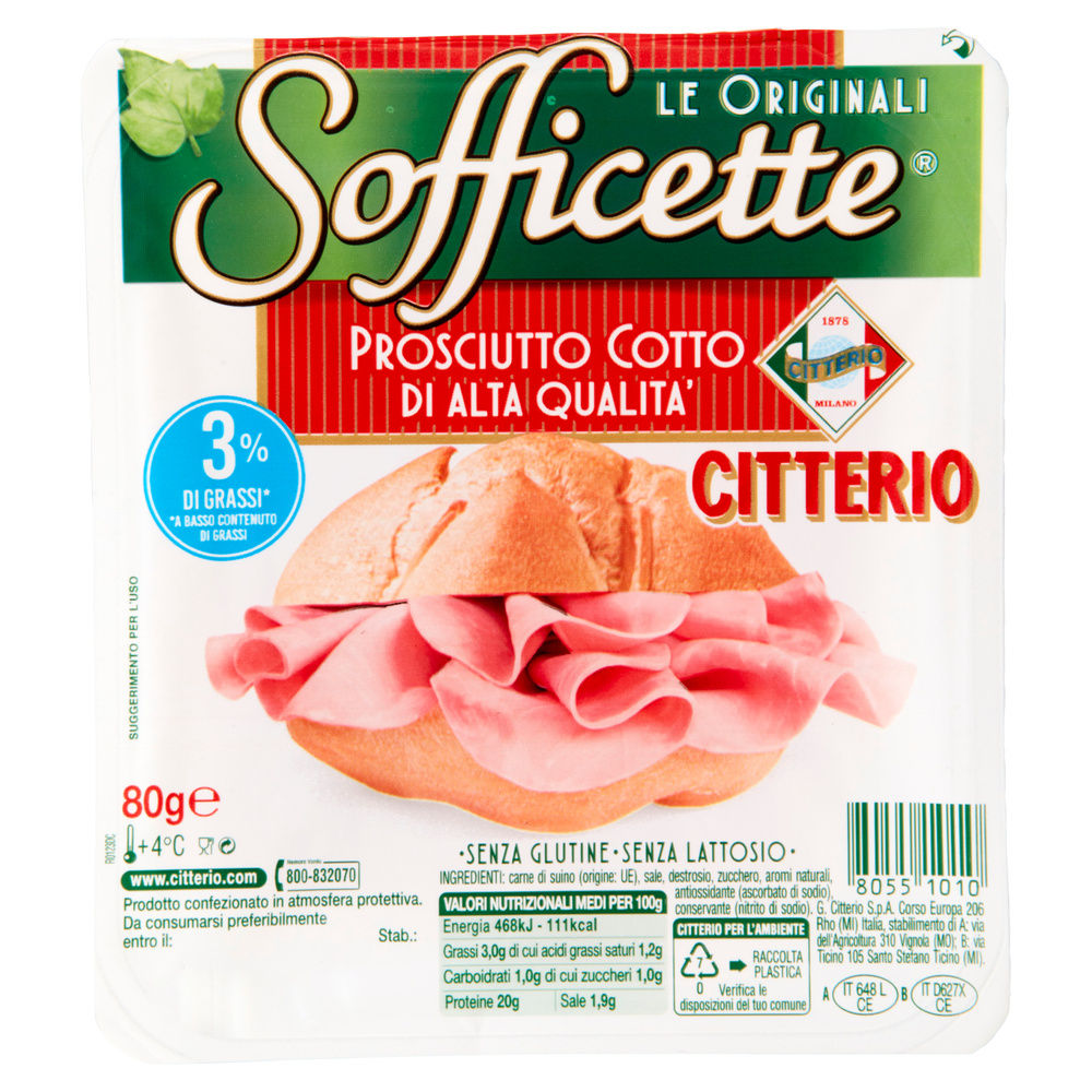 PROSCIUTTO COTTO SOFFICETTE CITTERIO VASCHETTA GR 80 - 4